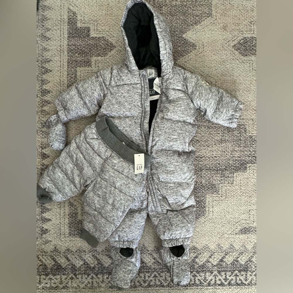 BABY GAP SNOWSUIT with extra set Pants, 6–12 months